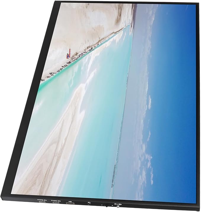 SUNGOOYUE 18 Inch Portable Display High Refresh Rate IPS Screen with Built in Dual Speakers for PC Cell Phone PS3 iOS Tablets (120HZ)