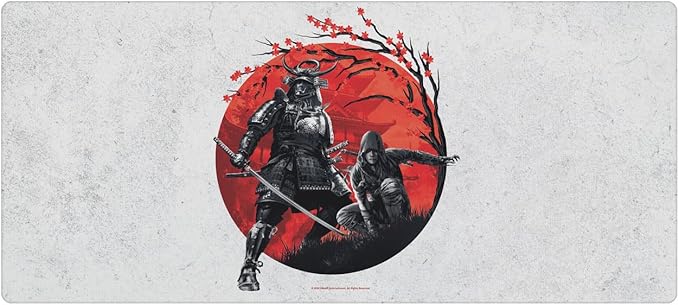 Head Case Designs Officially Licensed Assassin's Creed Japan Flag Characters Shadows Graphics 37.4 x 15.75 x 0.16 inches (900 x 400 mm) - XL Gaming Office Desk PC Keyboard Mouse Mat Pad