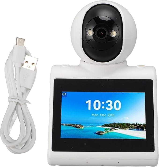 Video Calling Smart Camera with Screen AI Learning &amp OneClick Call 1080P HD 2-Way Indoor Security Camera for Family Kids Pets Intelligent Reminder &amp Voice Chat