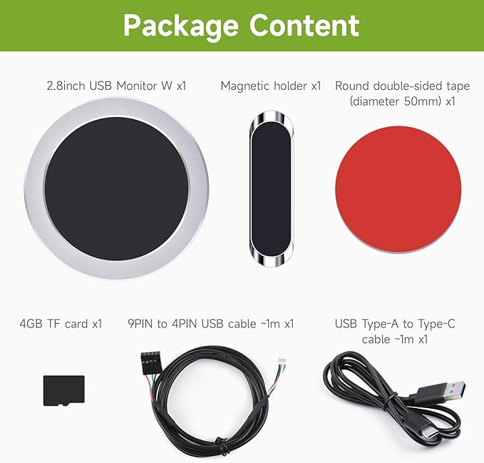 waveshare 2.8inch Round LCD Display CPU/GPU Cooler Silver
