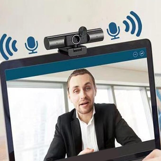 2K USB Webcam Auto Focusing HiFi Speaker Noise Reduction Mic Plug and Play PC Camera for Desktop Laptop Video Chat 2000 10 Vista OS X