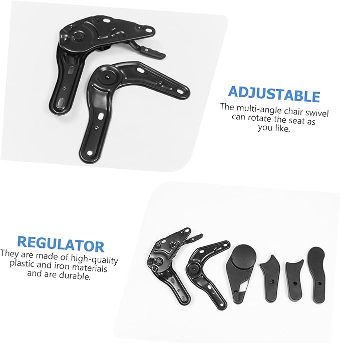 6 Pcs Professional Multi Angle Game Chair Adjusters Black E Sport Chair Regulators Easy to Install Accessories