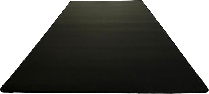 Mega Size Gaming Mouse Pad - Anti Slip Rubber Base - Stitched Edges - Large Desk Mat - 48 x 24 x 0.16 (Mega All Black/No Logo)