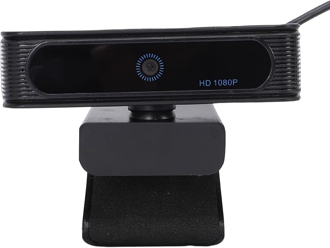 1080P FHD Facial Recognition Webcam 120 Wide Angle Lens with Built in Mic Auto Light Correction Fixed Focus Plug and Play USB Webcam