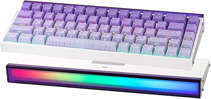 EPOMAKER Aula Hero 68 HE Wired Magnetic Gaming Keyboard 0.01mm Adjustable Actuation Rapid Hall Effect Switch 8kHz Polling 5-Layer Sound Dampening RGB Box &amp Backlight (Purple)