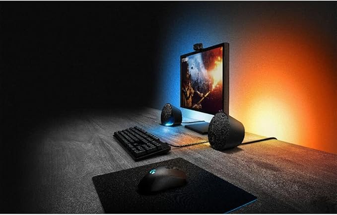 Logitech G560 PC Gaming Speaker System with 7.1 DTS:X Ultra Surround Sound Game Based LIGHTSYNC RGB Two Speakers and Subwoofer Bluetooth USB Immersive Gaming Experience - Black