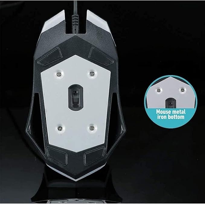 Mechanical Keyboard and Mouse Combo RGB Gaming 104 Keys Blue Switches Wired Wired Luminous Metal USB Waterproof Gaming Office Use (Color : A)