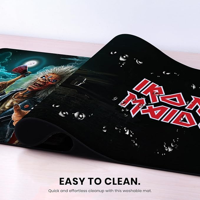 Head Case Designs Officially Licensed Iron Maiden Axe Eddie Art Graphic Art 37.4 x 15.75 x 0.16 inches (900 x 400 mm) - XL Gaming Office Desk PC Keyboard Mouse Mat Pad