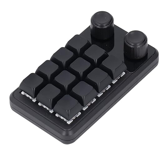 Hyuduo Mechanical Keyboard Blue Switch RGB Light 2.4G Customizable Programmable Macro 12 Keys Keyboard for Gaming