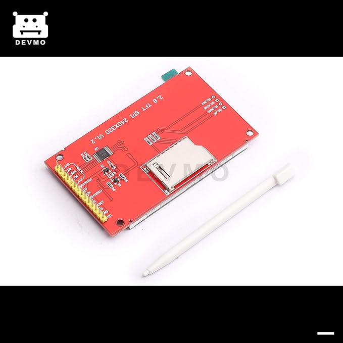 DEVMO ILI9341 2.8 SPI TFT LCD Display Touch Panel 240X320 Module with PCB 5V/3.3V STM32 with Touch