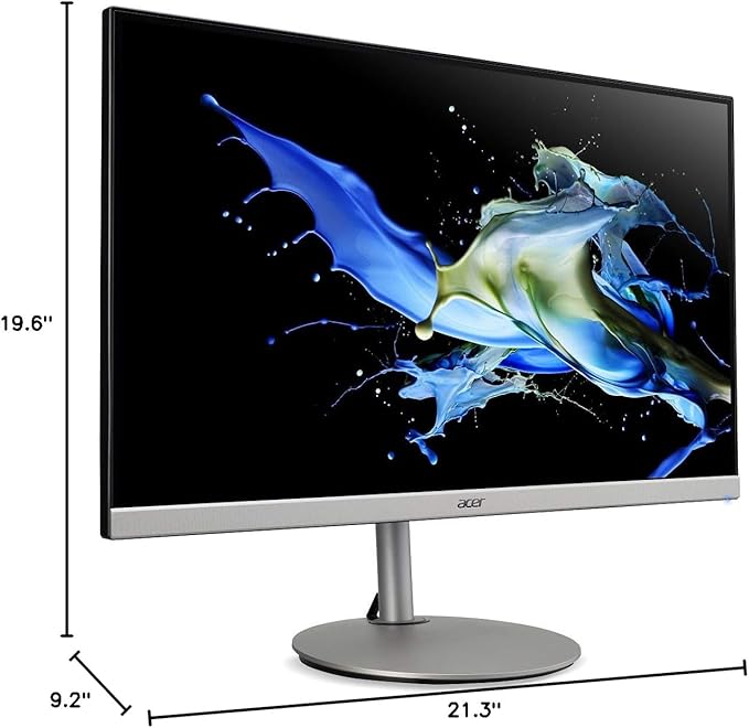 acer CB242Y bir 23.8 Full HD (1920 x 1080) IPS Zero Frame Home Office Monitor with AMD Radeon Free Sync - 1ms VRB 75Hz Refresh Height Adjustable Stand with Tilt &amp Pivot (HDMI &amp VGA Ports)B