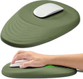 Hokafenle Ergonomic Mouse Pad Wrist Support with Stepped-Wedge Design Wrist Rest Pain Relief Mousepad Filled with Memory Foam Carpal Tunnel Mousepad for Wireless Mouse(12x8 inch Dark Green)