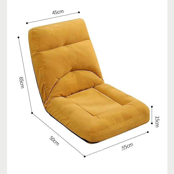 ELEFOCUS Adjustable Foldable Lazy Sofa Chair - 5-Position Padded Gaming Recliner for Living Room Bedroom Indoor Use(D)