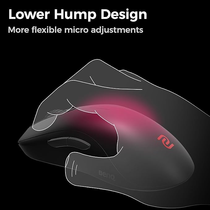 BenQ Zowie FK2-DW 4K Wireless Mouse for Esports Sports Science 4K Enhanced Receiver 60g Symmetrical Driverless 3950 Sensor 4K Polling Rate Wireless Mouse (FK | 3950 Sensor | Symmetrical)