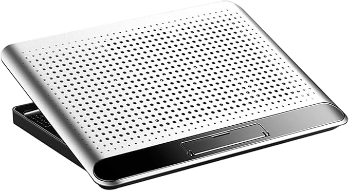 Laptop Cooling Pad - Adjustable Computer Cooler Support Laptop Cooling Pad Quiet Aluminum Alloy Computer Laptopss Stand with Fan | for Desk Keyboard Tablet Book Home Workplace Dorm Apartment