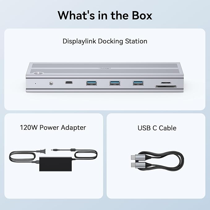 4URPC USB C Docking Station Triple Display with 120W Power Adapter 3X HDMI Laptop Docking Station 3 Monitor for Windows MacBook/Mac mini M4(5 USB Ethernet SD/microSD)