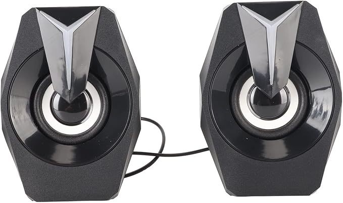 Wired SpeakerUSB Computer Speakers with RGB Lights Mini Portable Soundbar with 3D Surround Stereo and Play Anti-Slip Design USB Powered Laptop Speakers for Desktop Laptop PC(Black)