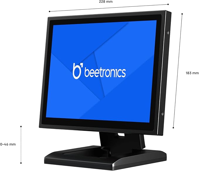 Beetronics 10 Inch Touchscreen Monitor | Full HD 1080p | 10TSV7M – Industrial-Grade Professional 10-Point Multi Touch Display for PC Mac Linux – HDMI DisplayPort USB-C VGA Inputs