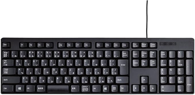 ELECOM USB Wired Keyboard Membrane Type [Black] TK-FFCM01BK (Japan Import)