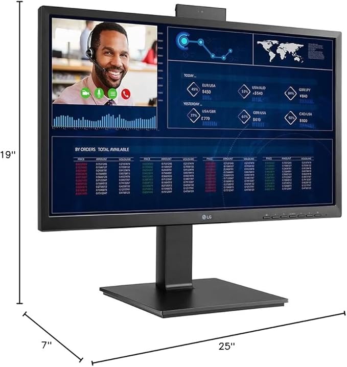 LG 24CQ650N-6N 24 23.8-inch FHD All-in-One Thin Client with Pop-up Webcam Non OS