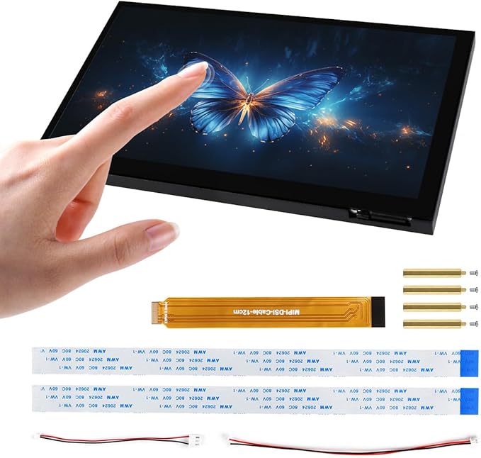 KLAYERS 7-inch DSI Capacitive Touch Display with High-Resolution IPS PanelCompatible with Raspberry Pi OS
