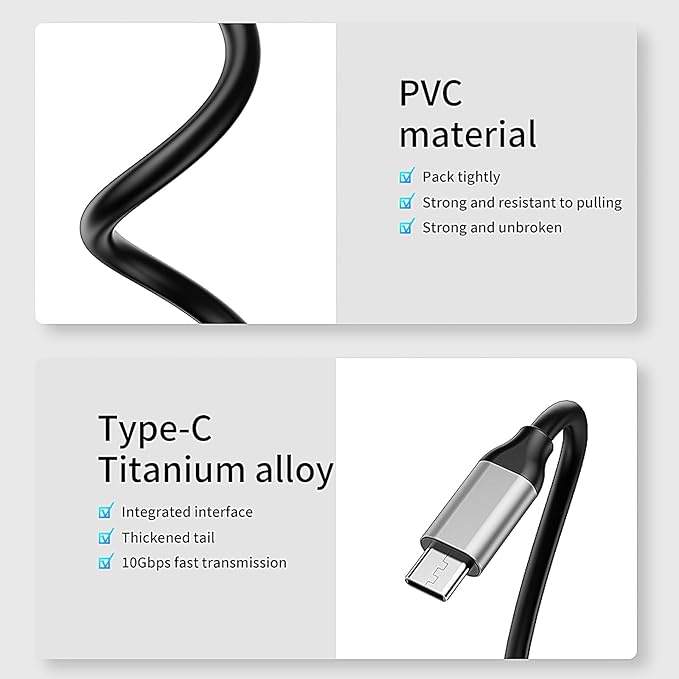 TypeC Hub 1 To5 Port 2A2C Splitter Usb3.2 10G Hub Adapter for Computer Laptops 10Gbps TypeC Docking Station