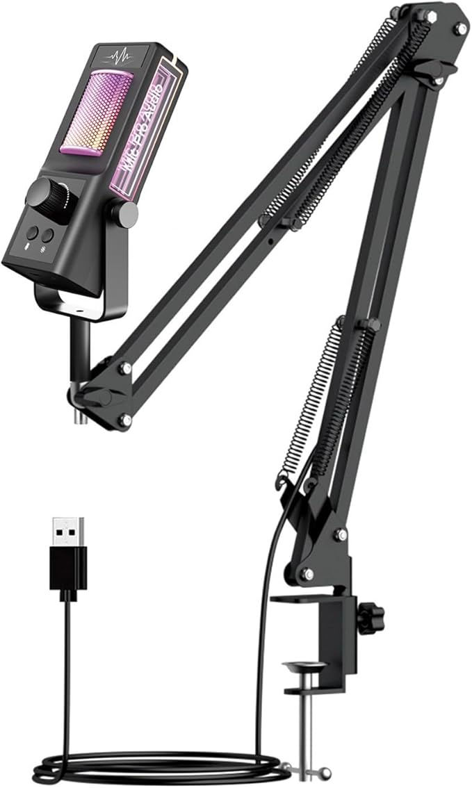 Dynamic Microphone Noise Reduction for Gaming Streaming Mobile Clear Sound and Multi Platform Compatibility Instrument Mic