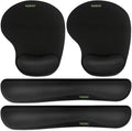 VAGAU Premium Keyboard Wrist Rest and Mouse Pad Wrist Support Ergonomic Memory Foam Set for Office Laptop Mac Computer and Gaming Comfortable Typing &ampWrist Pain Relief (2 Pack)