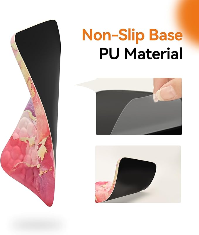 Ospelelf Pink Mouse Pad with Wrist Support Large Ergonomic Office Comfy Pain Relief Mousepad Wrist Rest