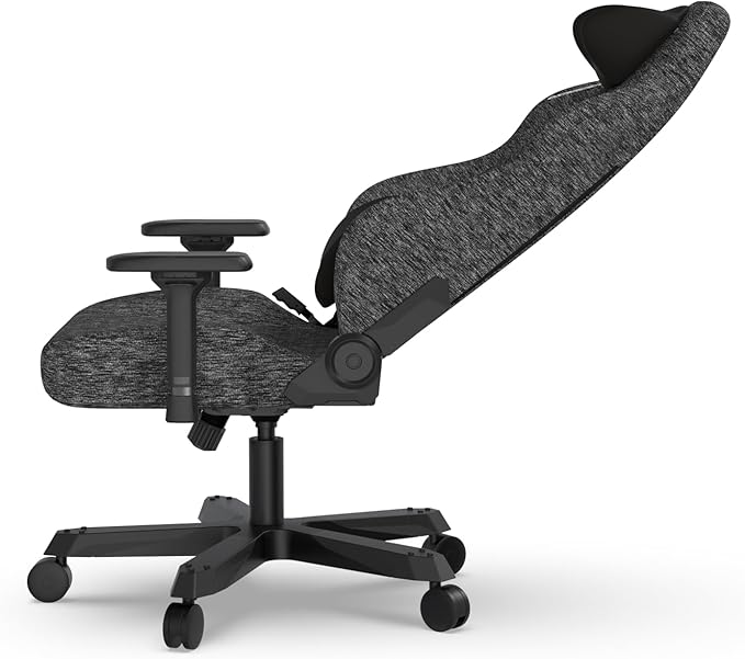 DXRacer Tank XXL Ergonomic Video Gaming Chair for Adults Reclining Gaming Chairs with Magnetic Head Pillow and Lumbar Support Racing Style Height Adjustable (Woven Fabric Gray)
