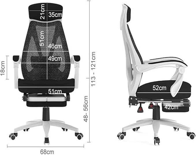 Office Chair Computer Chair Ergonomic Gaming Chair Swivel Chair Recliner Chair Backrest Lift Work Chair Learning Game Chair Chair (Color : White1 Size : One Size) Needed