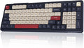 AUSDOM Wireless Bluetooth Mechanical Keyboard BT5.3/Type-C/2.4G Tri-Mode Hot swappable Custom Gaming Keyboards Gasket RGB Numpad Blue Computer Keyboard for Mac/Win/Office 98 Keys(Click Sound)