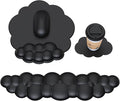 Cloud Mouse Pad with Wrist Rest Cloud Keyboard Wrist Rest Mouse Pad Wrist Support Ergonomic Keyboard Mouse Wrist Support (Black)