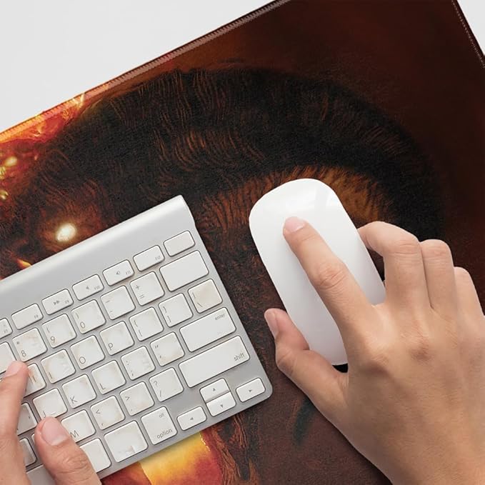 The Lord of The Rings Balrog Character Large Gaming Mouse Pad Desk Mat with Stitched Edges Non-Slip Base for Gamer Home and Office 31.5 x 15.7