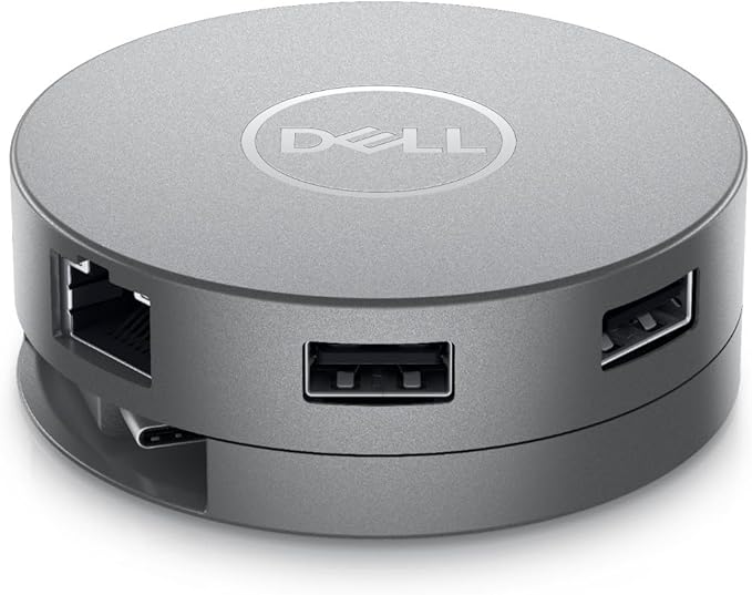 Dell 7-in-1 USB-C Multiport Adapter - DA310-2. USB-A Ports 1 USB-C 1 HDMI 1 DisplayPort 1 VGA and 1 RJ-45 Port Crisp 4K Resolution at 60Hz SuperSpeed Data Transfers Lightweight and Portable.
