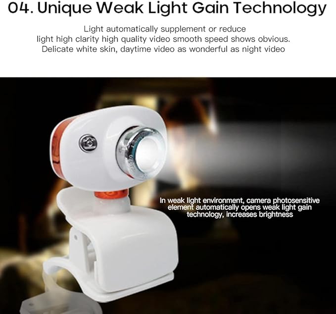480P Camera Desktop Laptop Microphone Clip Video Spring Design High Precision
