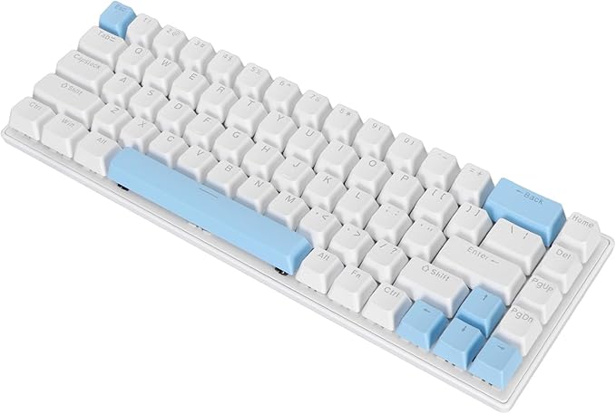 Vikye Mechanical Gaming Keyboard RGB Backlight Compact 68 Keys Mini Wired Office Keyboard with Blue Switch Suitable for Windows for Android PC Laptop