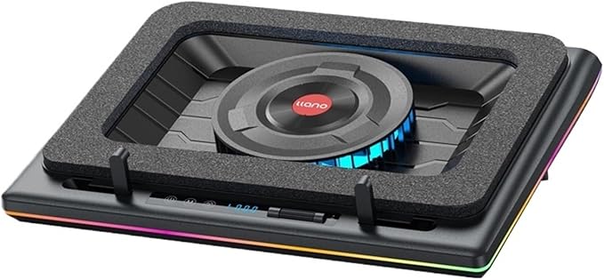 Gaming Laptop Cooling Pad Laptop Cooling Stand with 5.5inch External Cooling Fan Rapid Cooling Laptop 15.6-21inch(A Classic unlit)