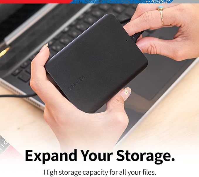 TOSHIBA Canvio Basics 2TB Portable External Hard Drive USB 3.0Black - HDTB520XK3AA(Pack of 5)