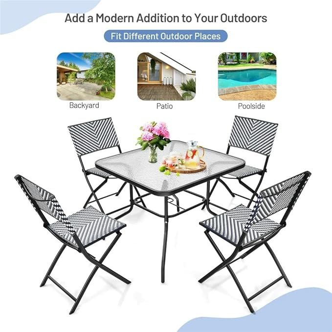 Office Chair Gaming Chair Computer Chair A Set of 4 Patio Folding Dining Chairs Camping Portable Garden