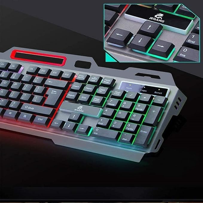 RGB Gaming Keyboard and Backlit Mouse ComboUSB Wired Backlit KeyboardLED Gaming Keyboard Mouse Set for ComputerDesktopPCNotebookLaptop