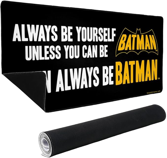 Batman Be Batman Large Gaming Mouse Pad Desk Mat with Stitched Edges Non-Slip Base for Gamer Home and Office 31.5 x 15.7