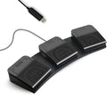 USB Foot Pedal PC Triple Pedal Customized Programmable Computer Keyboard Hot Key PC Gaming Keyboard Transcription MIDI Trigger Controller HID