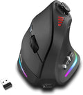 Gaming Mouse with 5 D Rocker Wireless Vertical Mouse with [24000 DPI] [12 Programmable Buttons] Computer Mouse for Gamer/PC/E-Sports/Laptop (Black)