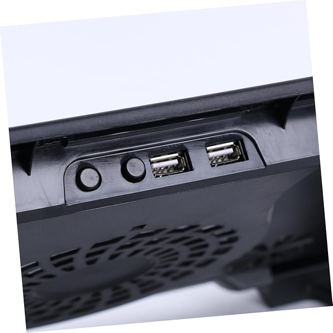 Angoily USB Laptop Cooling Pad with Ultra-Quiet Fans Multi-Angle Adjustable Stand Anti-Skid Heatsink Base Dual USB Hub LED Lights Design for Heat Dissipation and Enhanced Laptop