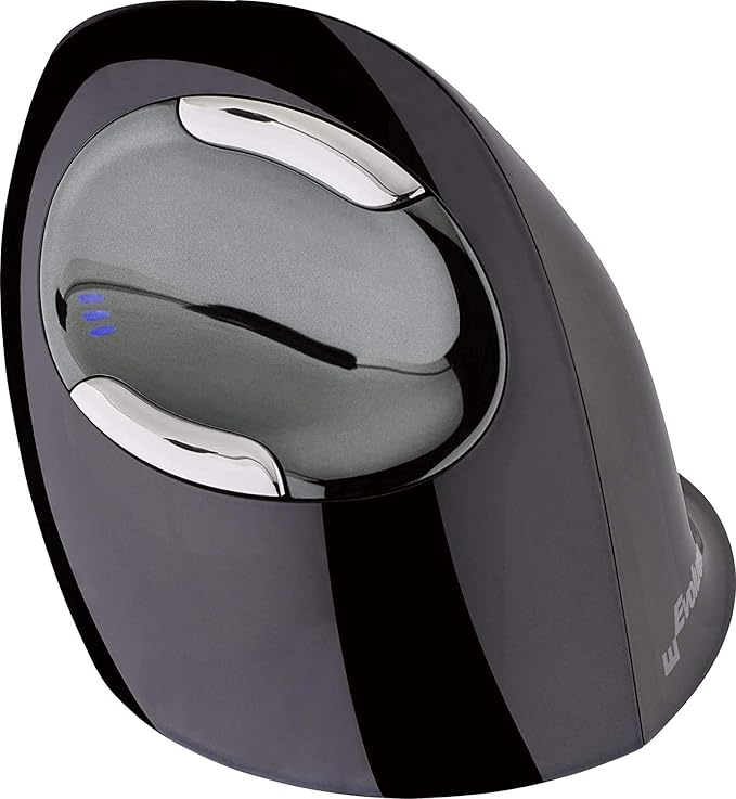 Evoluent Mouse VMDLW - VerticalMouse D Right Hand Ergonomic Design Evoluent Vertical Mouse D Large with Wireless Connection for Laptop and PC Plus Jestik Microfiber Cloth