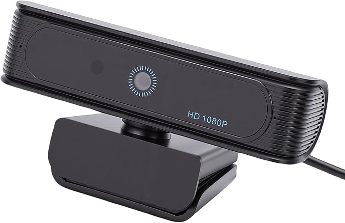 CCYLEZ USB Webcam 1080P FHD Facial Recognition Webcam 120 Wide Angle Lens with Built in Microphone Plug and Play for Video Conferencing