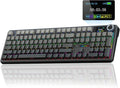 AULA F108 PRO - Wireless Mechanical Keyboard with Screen &amp KnobFull Size Keyboard with 8000mAh BatteryPre-lubed SwitchesSide Printed PBT KeycapsRGB Backlit Hot Swappable Custom Gaming Keyboard