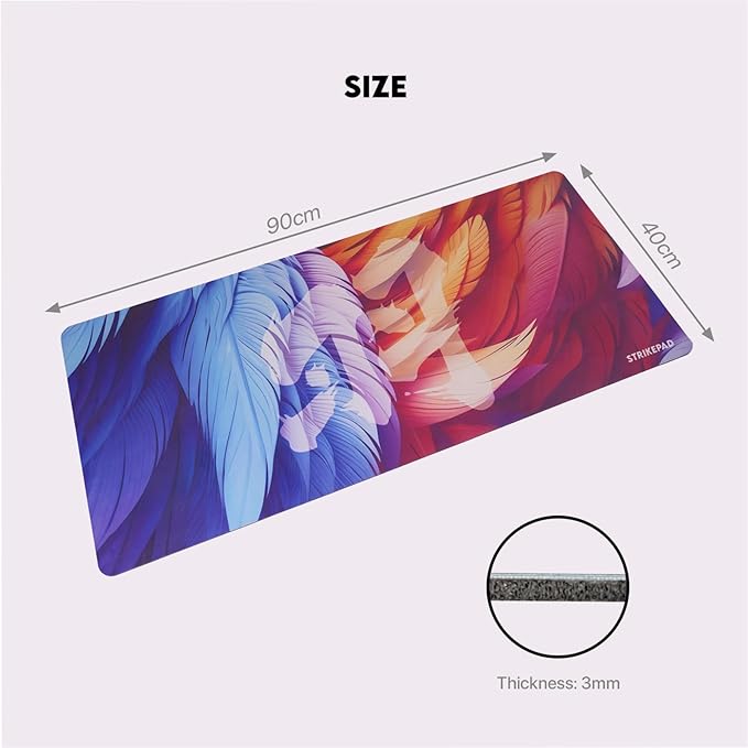 Gaming Mousepad and Desk Mat Waterproof Speed Mouse Pad Transformation Pattern Non-Stitched Edges Large Mouse Mat for Gaming and Office FANTECH STRIKEPAD MST901 Blue 35.5*15.8