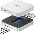 ORICO StudioLink Mac mini Hub with SSD Enclosure &amp 7-in-1 Ports | NVMe/SATA M.2 SSD Dock for Mac mini M1/M2/Mac Studio | 10Gbps USB-C SD/TF Card Reader 3.5mm Audio Aluminum Alloy